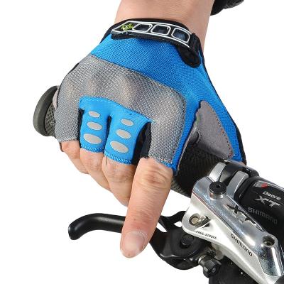 China Durable Short Finger Half Finger Rockbros Cycling Gloves Cycling Sports Gloves Anti-skidding Wear-resistance Gloves for sale