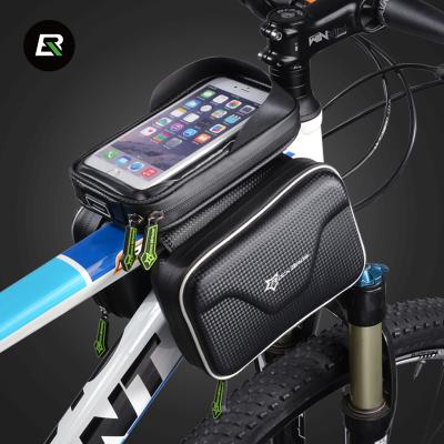 China Durable ROCKBROS Customized Thoughtful High Touch Screen Bike Front Tube Bicycle Handlebar Waterproof Frame Bag for sale