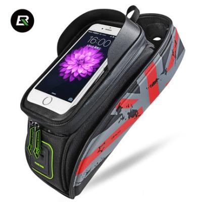 China OEM 021 Waterproof 5.8 Inch Touch Screen Phone Case Portable Bike Durable Bike Upper Front Tube Frame Cycling Bag Accessories for sale