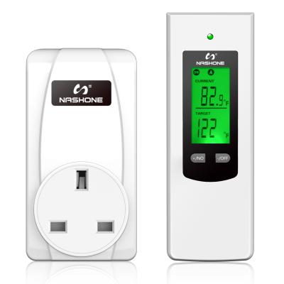 China Wireless Temperature Monitor Temperature Control Auto Digital Plug Room Thermostat LCD Display for Heating and Cooling à venda