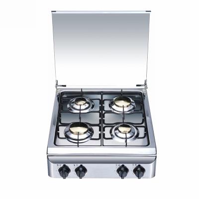 China 4 burner outdoor used outdoor gas stove cooktop portable gas stove for table comping cooking range with tempered glass cover for sale