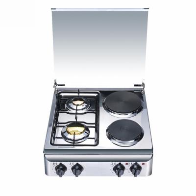 China 4 burners gas electric cooktop outdoor freestanding spares with 2 hot plates electric cooker range for sale