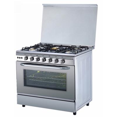 China Traditional 5 Burner Restaurant Gas Cooker For Household Kitchen Deck Pizza Baking Oven With 5 Burner Gas Cooking Range With Oven for sale