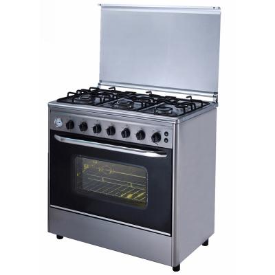 China Good Quality Traditional 6 Burner Freestanding Gas Rang With Oven Cheap Price 6 Burner Gas Cooker With Commercial Electric Oven Deck Oven for sale