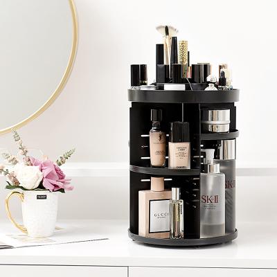 China Fashion Makeup Organizer 360 Rotating Large Storage Box Acrylic Cosmetic Organizer for sale