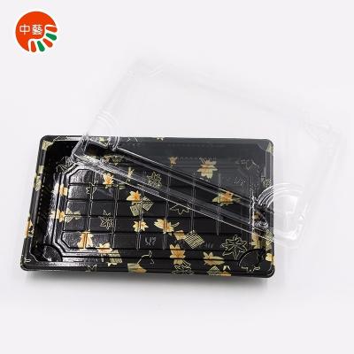 China ZY-07A Food Customized Disposable PS Sushi Food Box Packaging Plastic Sushi Tray On Sale Take Away for sale