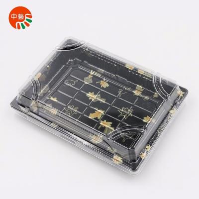 China ZY05 Low MOQ Food Factory Price Food Use Disposable Sushi Dishes Disposable Takeaway Plastic Tray for sale