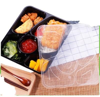 China Factory Price Disposable Wholesale New Arrival High Quality 5 Compartment Free Leakproof Plastic Lunch Box for sale