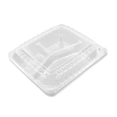 China Disposable Disposable Lunch Packaging BUMPS 3 Compartment Plastic Food Container Takeaway Packaging Boxes for sale