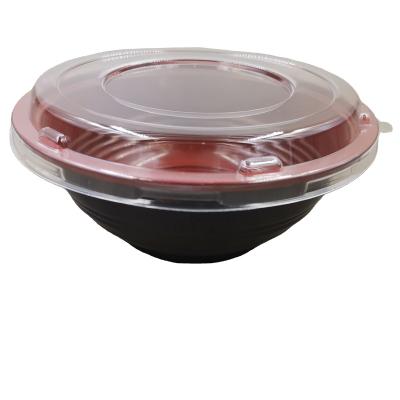 China JT-550 food container made in china wholesale disposable plastic microwave noodle bowl with OPS lid for sale