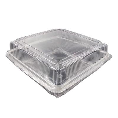 China 2021 Hot Selling Disposable Clear Plastic Clamshell Food Packaging Square Boxes for sale