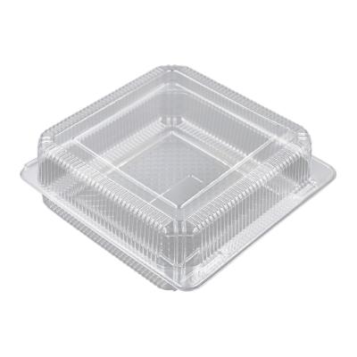 China Disposable Disposable Catering Blister Packing Clamshell Cake Bread Plastic Food Packaging Container for sale