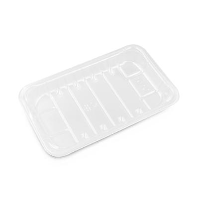 China Disposable Disposable Hot Sealing Customize Clear Plastic PET Frozen Food Tofu Cake Meat Tray for sale