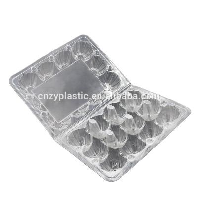 China Custom Wholesale Disposable Low Price Disposable 15 Holes Top Blocks Clear Transparent Blister Plastic Egg Tray Packing Tray For Sale for sale