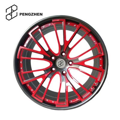 China ALLOY aluminum for pengzhen monoblock wheel rims forged 5x112 black and red wheels 17 18 19 20 21 22 inch for BMW 530d for sale