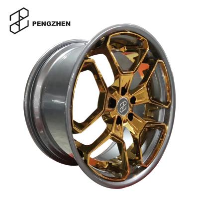 China 6061 Pengzhen 21 22inch Good Quality Passenger Car Aluminum Wheel 20 2 Pieces Wheel Rim Gold 5x130 For Porsche for sale