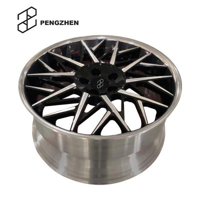 China 6061 Aluminum Two Piece Flat Lip Forged Wheel 5x120 20 Inch Hub Rims For Sale for sale