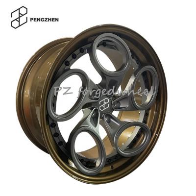 China Passenger Car Wheel Pengzhen Forged Alloy Two Piece Wheels Bronze Rims Gray 19 Rim 20 21 22 Inch For Racing Car for sale