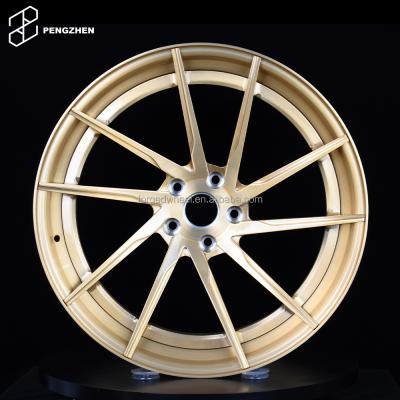 China Best Selling Passenger Car Wheel Pengzhen Passenger Car Wheel 2 Pieces 18 -24 Inch Brush Gold Wheels 5x112 5x120 For BMW f10 for sale