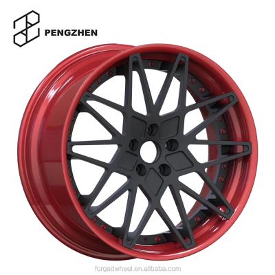 China Deep Plate / Deep Lip / Step Lip 20 Inch Two Piece Aluminum Alloy Forged Wheels 6061 T6 Rims for sale