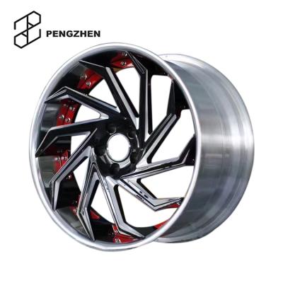 China 6061-6T Pengzhen Aluminum Deep Plate Black And Red Color Forged Rims 18 20inch 19x10 Alloy Wheel For Mercedes w211 w205 w212 for sale