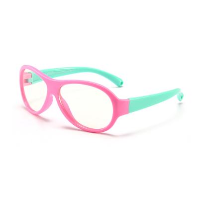 China 2021 JH Eyewear Anti Computer Design Child Reading Glasses Soft Blue Light Square Safe Kids Optical Frames for sale