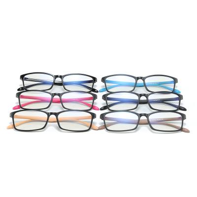 China Glass Frames Vintage Square Eyewear TR90 Glasses Frame Anti Blocking Blue Light Glasses 2021 Computer Game Glasses for sale