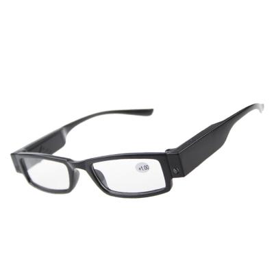 China Newest Best JH Small Frame Glasses Soft Safe Selling Black Lightweight Led Light Reading Glasses 2022 for sale