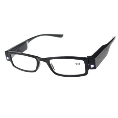 China JH Soft Safe Best Selling Black Small Frame Glasses Light Weight Led Light Reading Glasses 2022 for sale