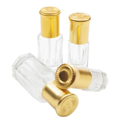 China Personal Care 3ml 6ml 9ml 12ml Arabic Arabian Oud Perfume Oils Roll On Glass Bottle With Gold Screw Cap for sale