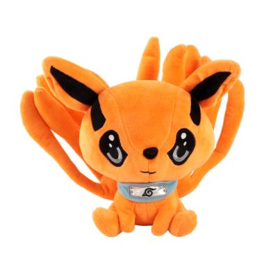 China Decoration 25cm Anime 9 Tailes Fox Demon Fox Tailed Beast Plush Doll Toy Cartoon Doll for sale