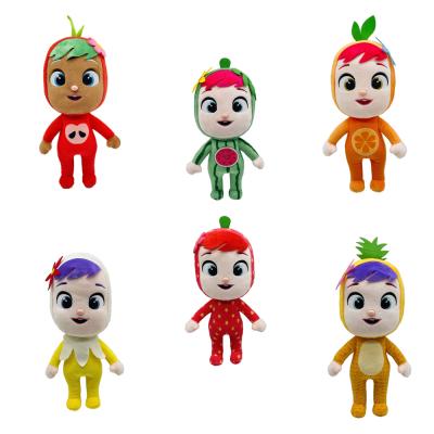 China Hot Selling Super Cute Elf Girl Decoration 30cm Fruit Face Doll Smiling Cartoon Toy Fruit Girl for sale