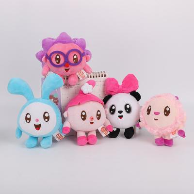 China Factory Direct Sales 5 Styles Ball Decoration 10cm Cute Happy Plush Toy Baby Gift Toy Doll for sale