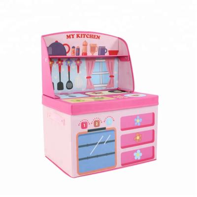 China Viable Viable Collapsible Storage Boxes Fabric Kids Toy Storage Bins for sale