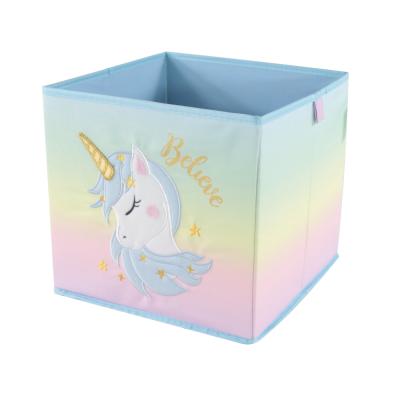 China 2020 New Unicorn Storage Box With Open Top Sustainable Cute Animal Storage Bins for sale