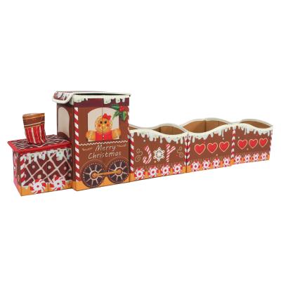 China Decorative Viable Viable Fabric Collapsible Storage Box For Christmas Decoration for sale