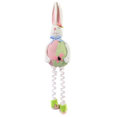 China Festival Festival Set 4 Easter Hanging Long Ear Leg Plush Rabbit Toy Gift Toy Ornament for sale