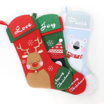 China Custom Christamas Christmas Decoration Christmas Stocking Sock for sale