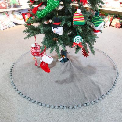 China Wholesale 2017 Christmas Tree Burlap Fabric Popular Wool Skirt Fabric Woolen Colors Plus Ruffles Solid Christmas Decoration for sale