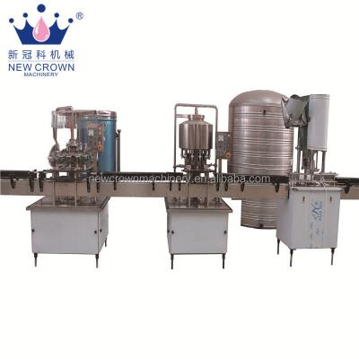 China NewCrown Low Price Linear Beverage Filling Machine/Plastic Bottle Juice Fruit Beverage Linear Filling Machine for sale