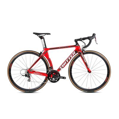 China Super Lightweight 700c Carbon Road Bike Best Road Twitter Carbon Fiber Full Bike Design For Racer for sale