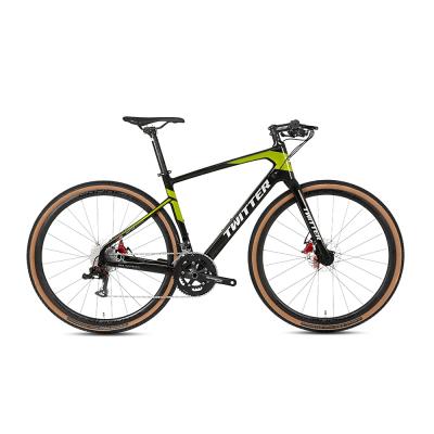 China Professional 22 Speed ​​Road Bike Carbon Fiber 700c Wheel Disc Brakes XC Gravel Road Bike Hybrid Bicycle for sale