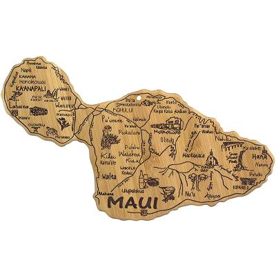 China Sustainable Maui Bamboo Island Destination Bamboo Serving and Cutting Board for sale