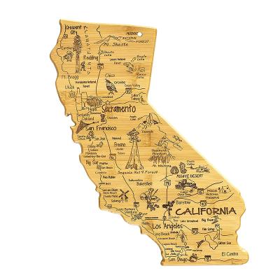 China State Sustainable Bamboo Destination California Bamboo Serving and Cutting Board for sale