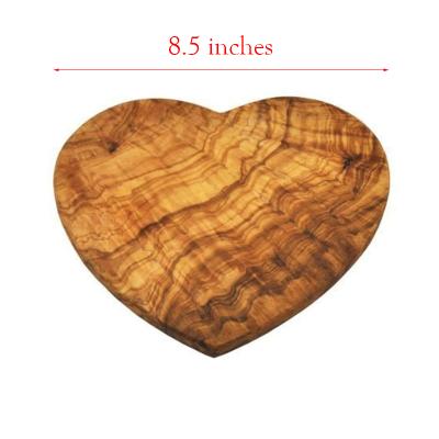 China Viable Olive Wood Heart Shaped Board, Olive Wood Cutting Board and Cheese Serving Board for sale