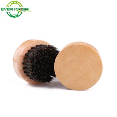 China Beech bristle wood hair beard brush small, a good helper for combing beard and breaking hair, small round beard brush. 2021-149 for sale