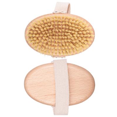 China All natural beech wood sisal bath brush, personal cleaning tools, wooden brush for sale