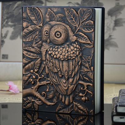 China European Retro Hardcover Book Drop Shipping A5 Diary Holiday Souvenir Owl Photo Notebook for sale