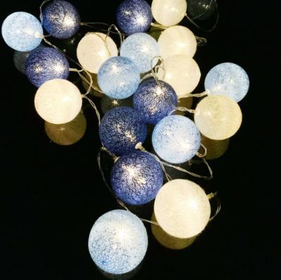 China Garden Wholesale LED Cotton Ball Lights Colorful Decorative Holiday Garden String Lights for sale