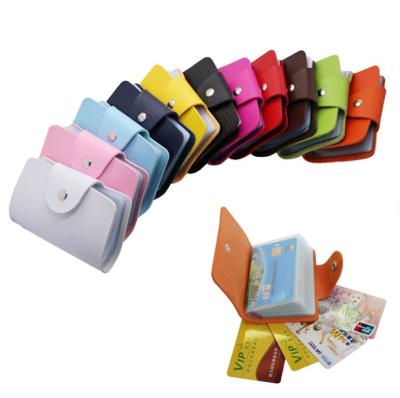 China Wholesale Mini Card Case Can Customized Credit Card Advertising Gift Bank Card Holder Multi-Card Cash Slot 24 Printing Logo for sale